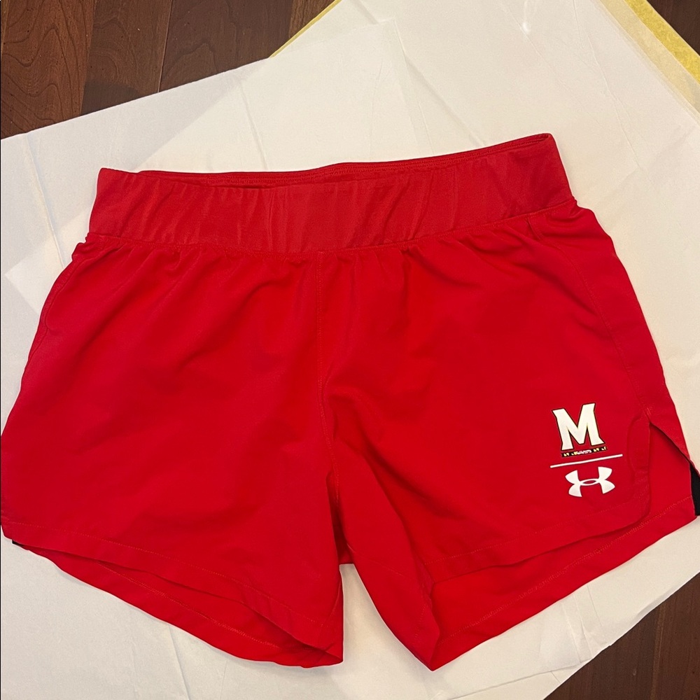 Under Armour Red Sports Shorts - University of Maryland